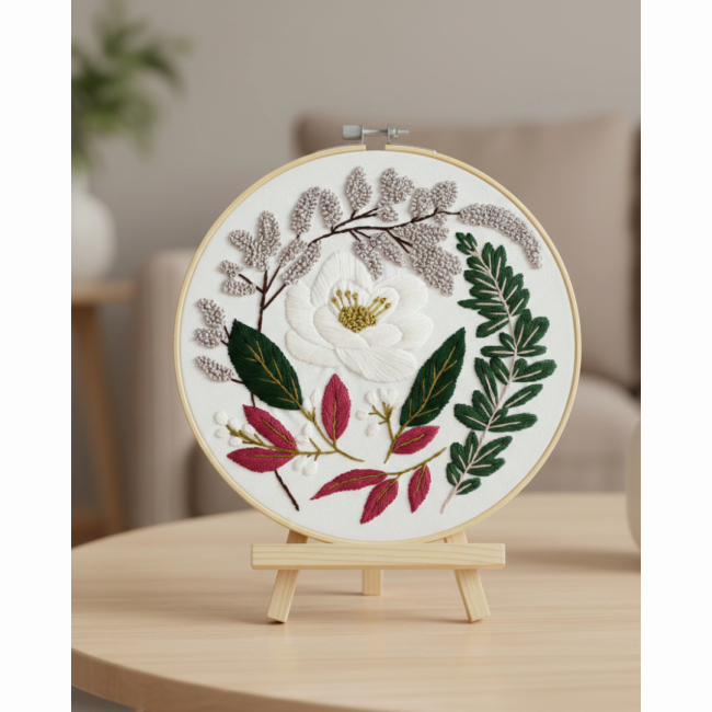 Наборы для творчества - Набор для вышивки гладью Brushme Нежный венок (EMBR003)#2