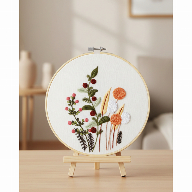 Наборы для творчества - Набор для вышивки гладью Brushme Следы лета (EMBR006)#2