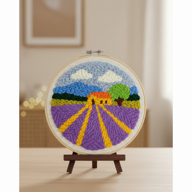 Наборы для творчества - Набор для создания ковровой вышивки Brushme Лавандовое поле (PMBR005)#2