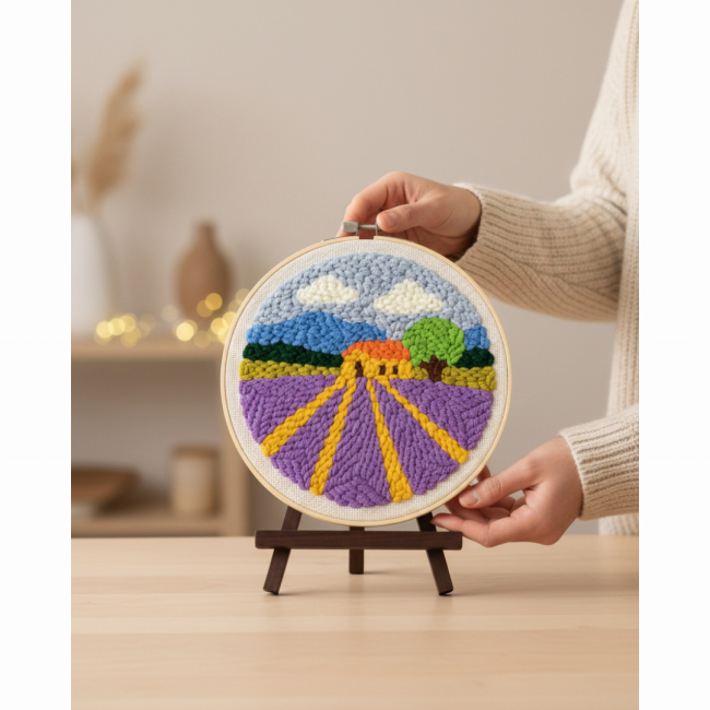 Наборы для творчества - Набор для создания ковровой вышивки Brushme Лавандовое поле (PMBR005)#3