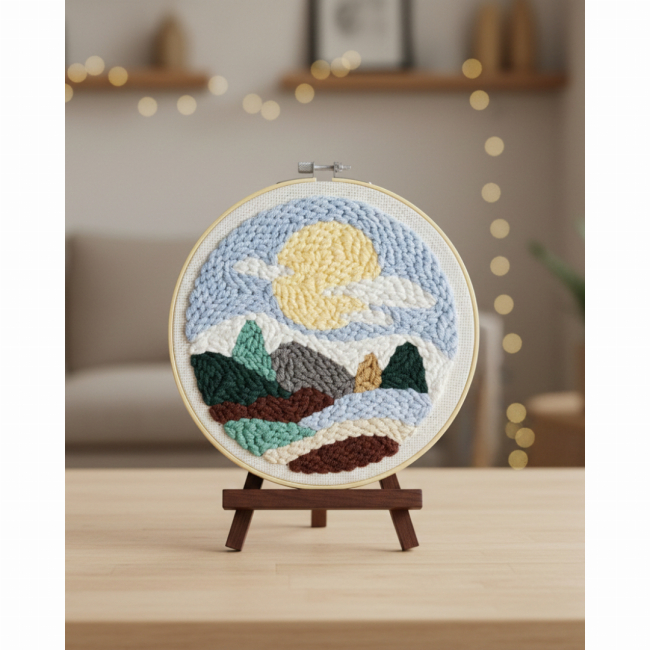 Наборы для творчества - Набор для создания ковровой вышивки Brushme Под светом луны (PMBR006)#2