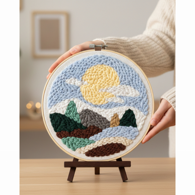 Наборы для творчества - Набор для создания ковровой вышивки Brushme Под светом луны (PMBR006)#3