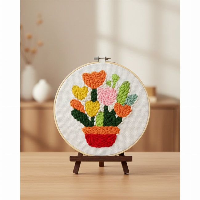 Наборы для творчества - Набор для создания ковровой вышивки Brushme Горшок счастья (PMBR008)#2