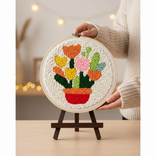 Наборы для творчества - Набор для создания ковровой вышивки Brushme Горшок счастья (PMBR008)#3