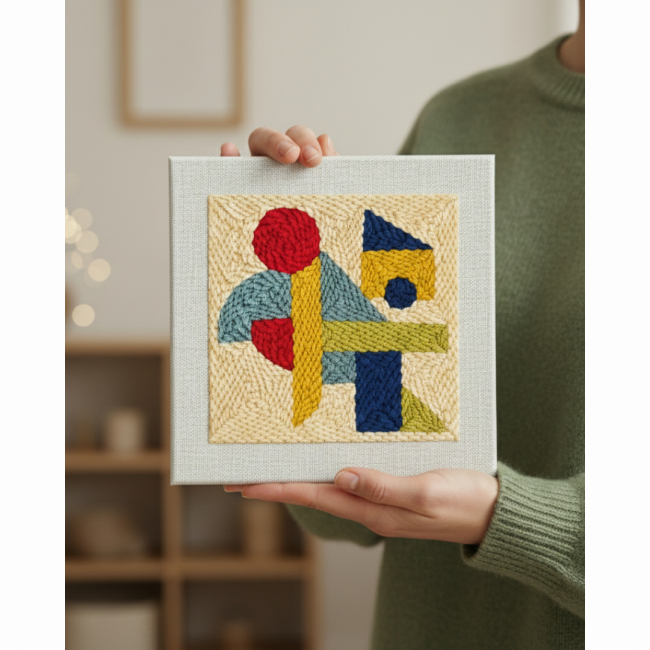 Наборы для творчества - Набор для создания ковровой вышивки Brushme Игра форм (PMBR010)#3