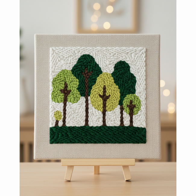 Наборы для творчества - Набор для создания ковровой вышивки Brushme Зеленое спокойствие (PMBR012)#2