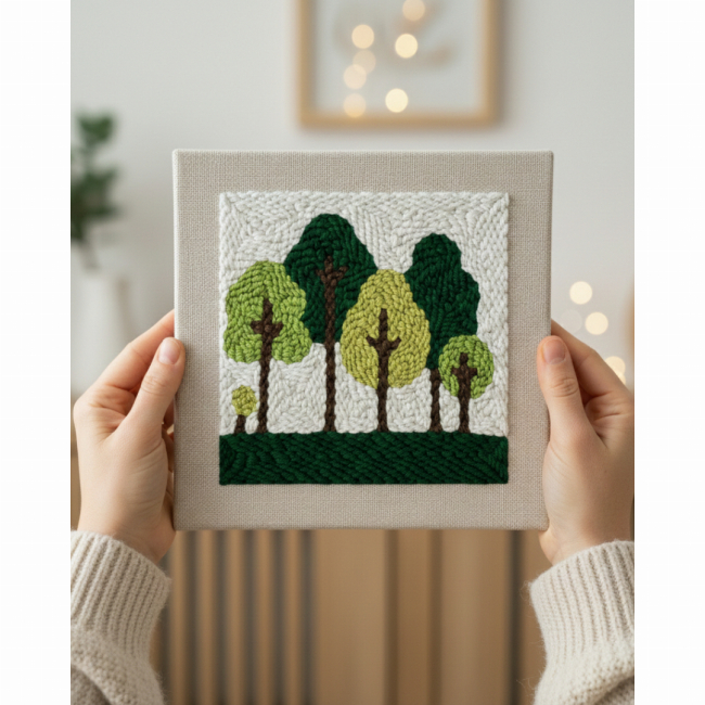 Наборы для творчества - Набор для создания ковровой вышивки Brushme Зеленое спокойствие (PMBR012)#3