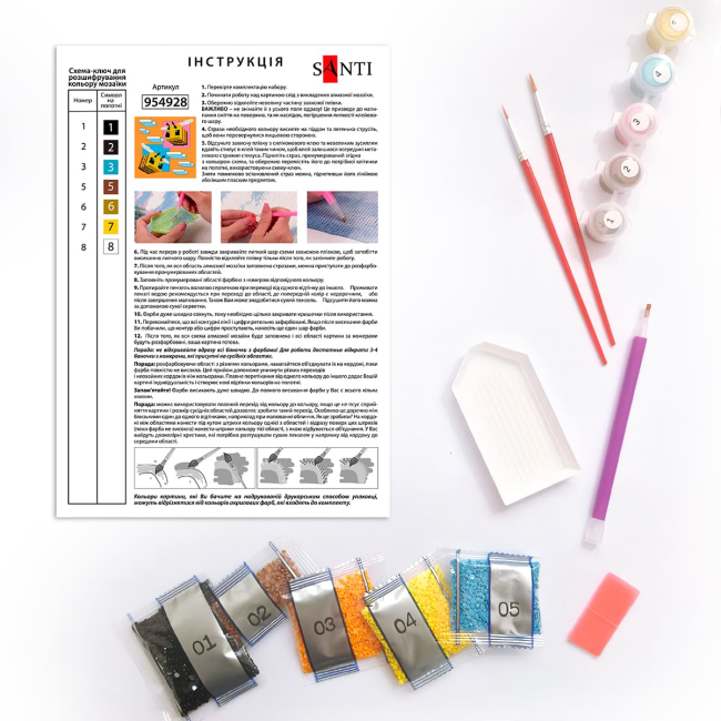 Товары для рисования - Картина по номерам с алмазной мозаикой Santi Майнкрафт Пчелки 25 х 25 см (954928)#3
