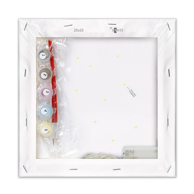 Товари для малювання - ​Картина за номерами Santi Майнкрафт Стів та алмазний меч LED підсвітка 25 х 25 см (954927)#3