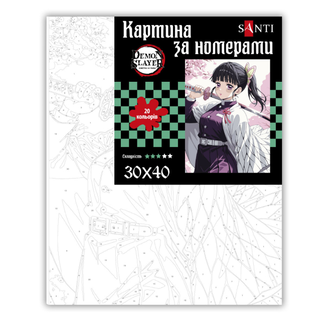 Товари для малювання - ​​Картина за номерами Santi Demon Slayer Shinobu Kocho 30 х 40 см (955044)#2