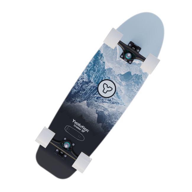 Пенниборд - Скейтборд Yvolution Dynamo Cruiser LED синий (YS52B2)#3