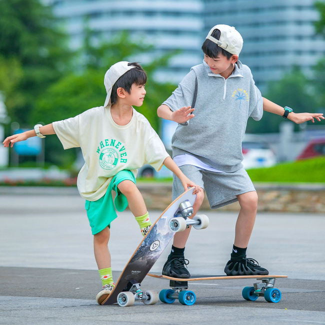 Пенниборд - Скейтборд Yvolution Dynamo Cruiser LED синий (YS52B2)#6