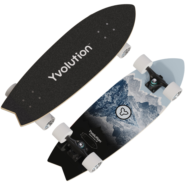 Пенниборд - Скейтборд Yvolution Fishtail Cruiser синий (YS48B2)#2