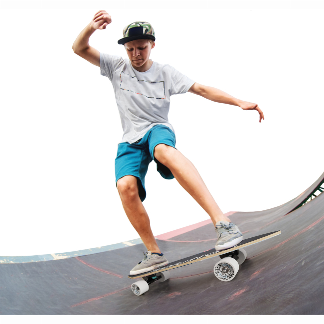 Пенниборд - Скейтборд Yvolution Fishtail Cruiser синий (YS48B2)#4