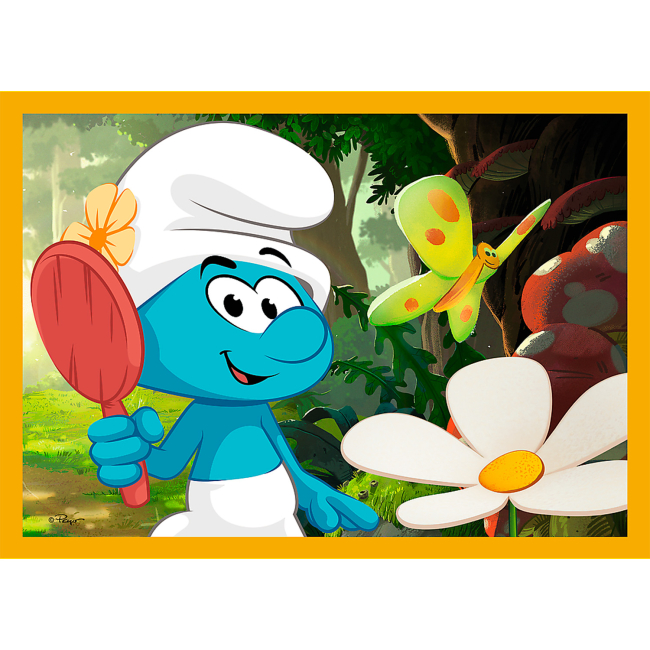 Пазлы - Пазлы Trefl The Smurfs Жизнь в деревне смурфов 4 в 1 (34664)#2