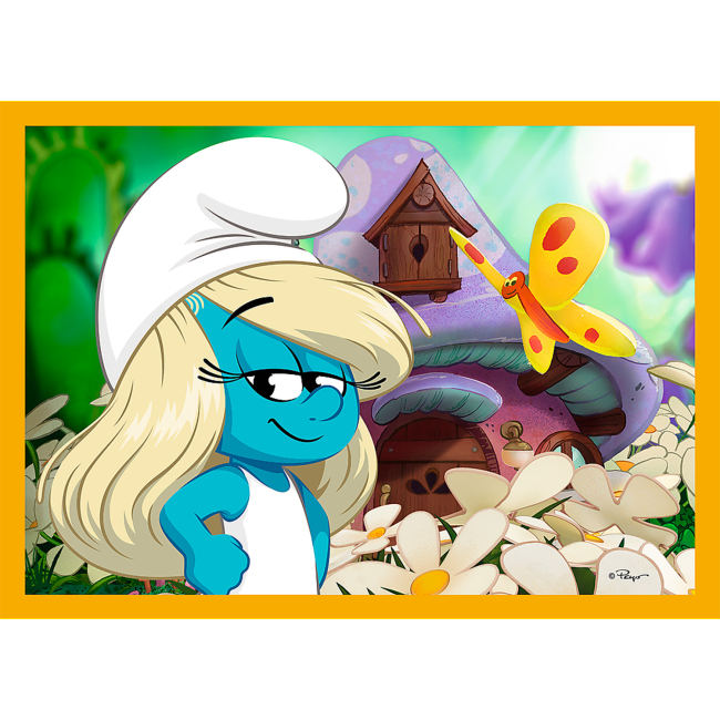 Пазлы - Пазлы Trefl The Smurfs Жизнь в деревне смурфов 4 в 1 (34664)#3