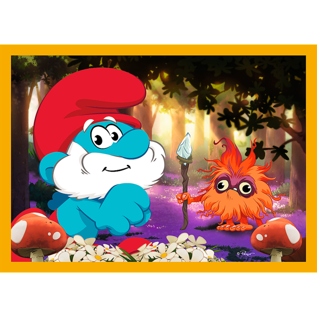 Пазлы - Пазлы Trefl The Smurfs Жизнь в деревне смурфов 4 в 1 (34664)#4