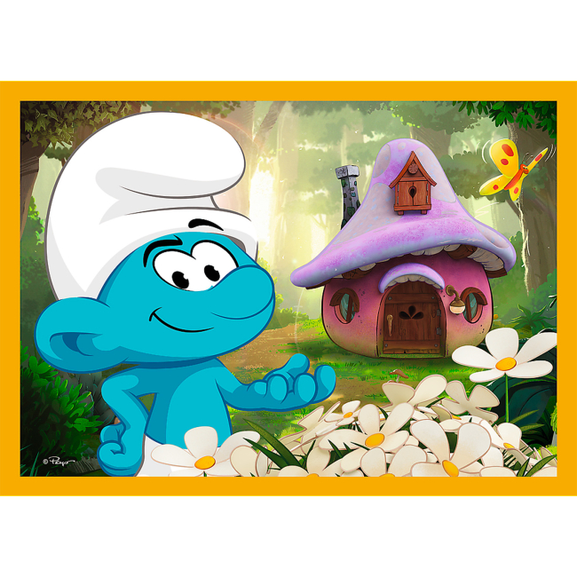 Пазлы - Пазлы Trefl The Smurfs Жизнь в деревне смурфов 4 в 1 (34664)#5