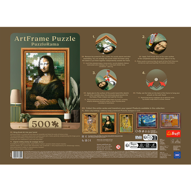Пазли - Пазл Trefl Art Мона Ліза 500 елементів (37541)#5