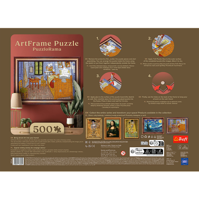 Пазлы - Пазл Trefl Art Винсент Ван Гог Спальня 500 элементов (37545)#5