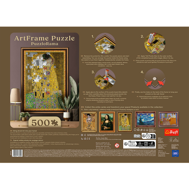 Пазлы - Пазл Trefl Art Поцелуй Густав Климт 500 элементов (37542)#5