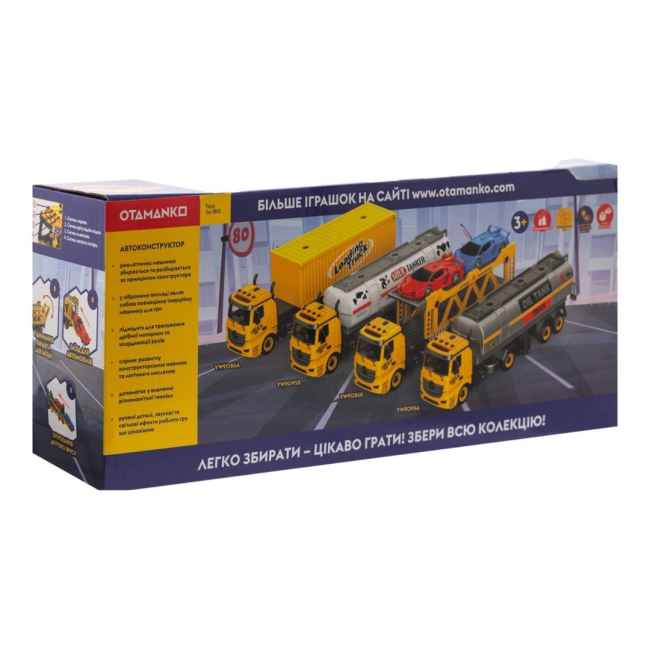 Конструкторы с уникальными деталями - ​Автоконструктор Otamanko Трак с легковыми авто (5320291)#2