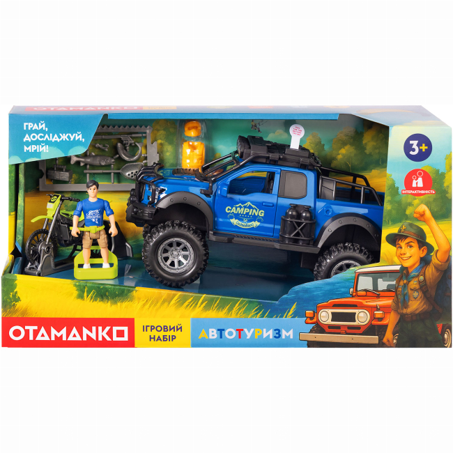 Автомоделі - Ігровий набір Otamanko Автотуризм Позашляховик з мотоциклом (5320291)#3