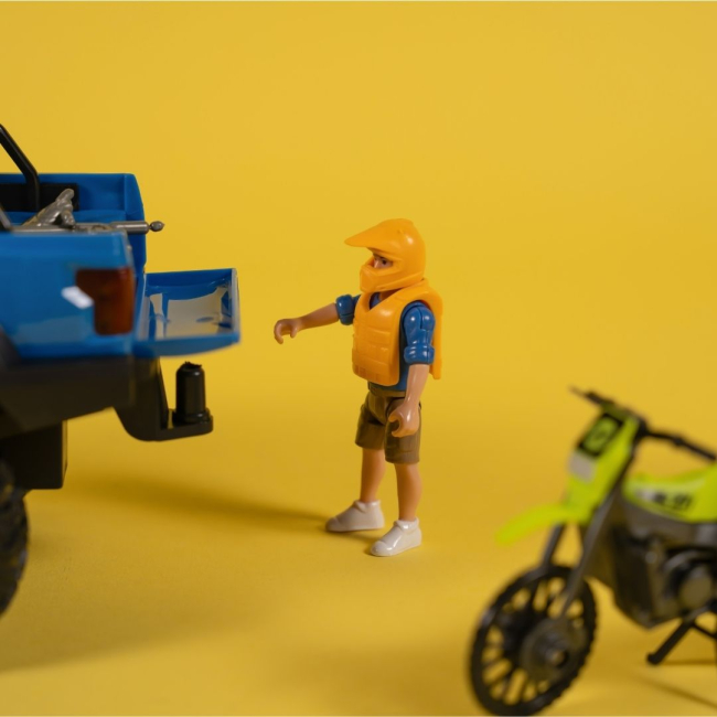 Автомоделі - Ігровий набір Otamanko Автотуризм Позашляховик з мотоциклом (5320291)#9