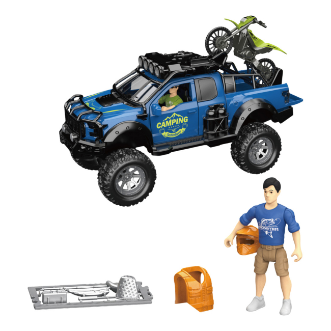 Автомоделі - Ігровий набір Otamanko Автотуризм Позашляховик з квадроциклом та мотоциклом (5320295)#2