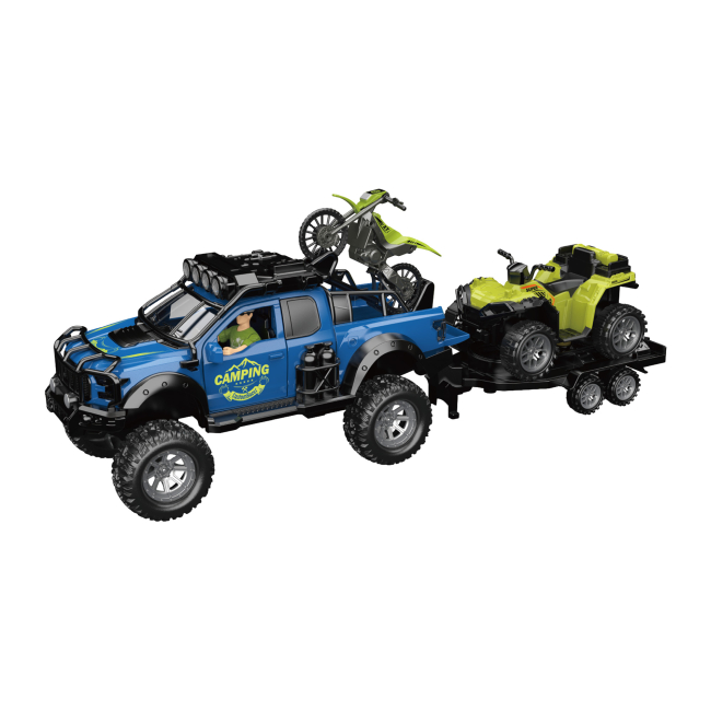 Автомоделі - Ігровий набір Otamanko Автотуризм Позашляховик з квадроциклом та мотоциклом (5320295)#3