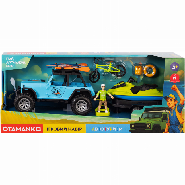 Автомоделі - ​Ігровий набір Otamanko Автотуризм Позашляховик з 2 дошками для серфінгу та гідроцикл (5320296)#3