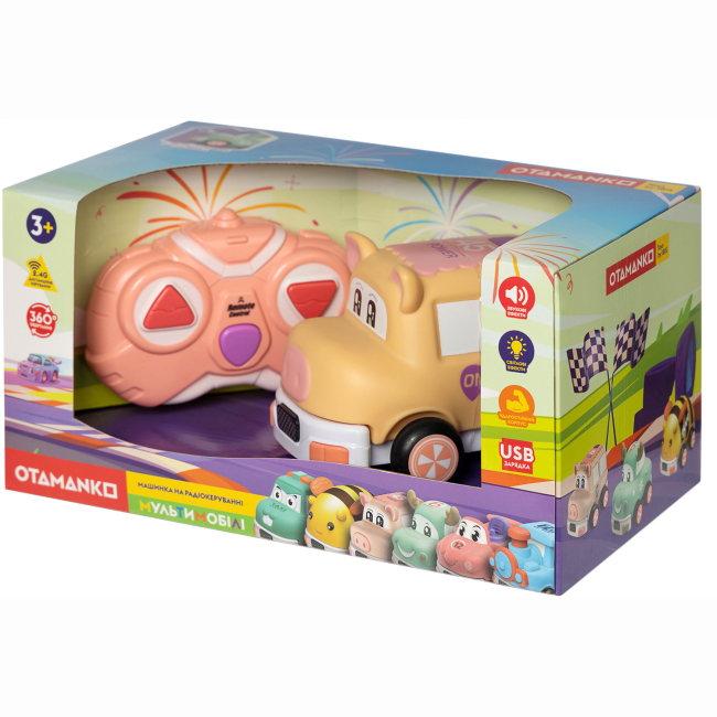 Радиоуправляемые модели - Машинка Otamanko Мультимобили поросенок бежевый (5320333)#3