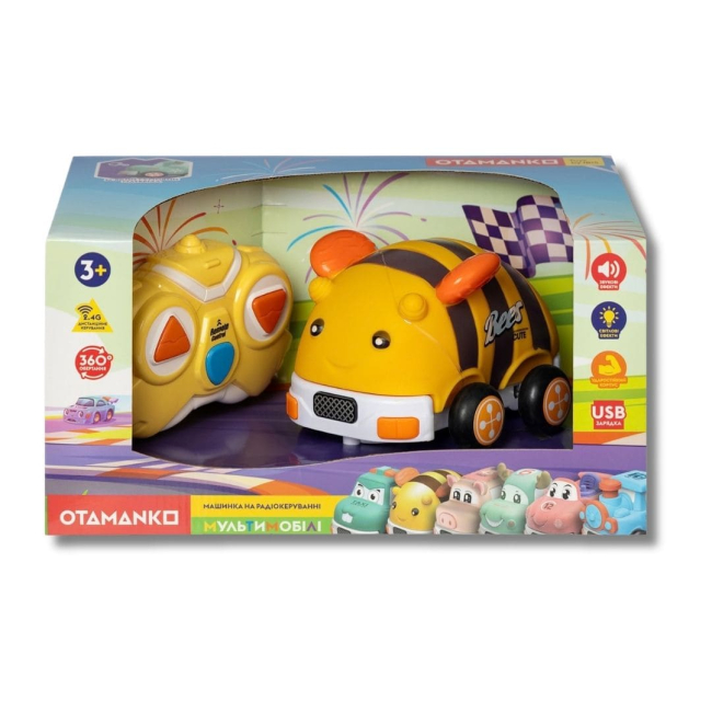 Радиоуправляемые модели - ​Машинка Otamanko Мультимобили пчела оранжевая (5320334)#3
