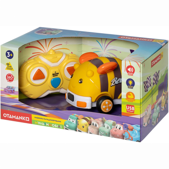 Радиоуправляемые модели - ​Машинка Otamanko Мультимобили пчела оранжевая (5320334)#5