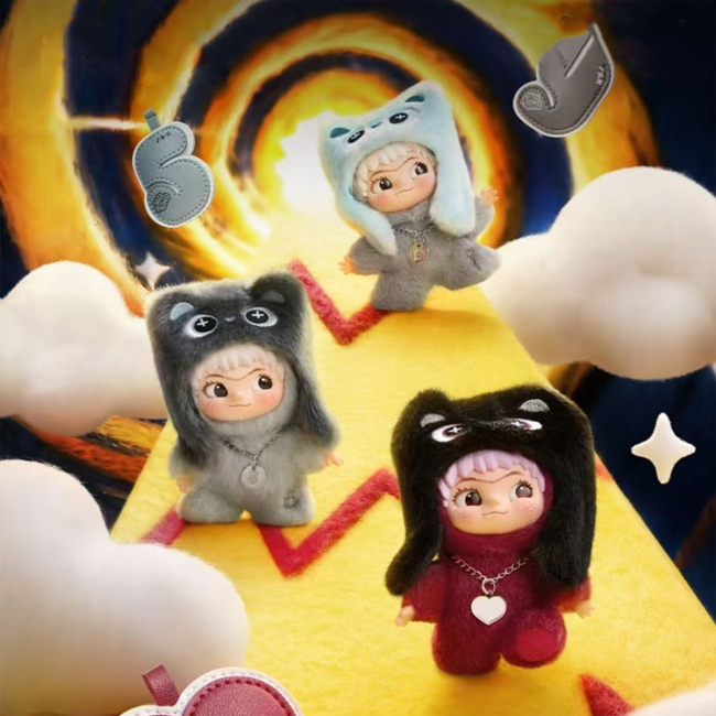 Персонажи мультфильмов - ​Мягкая игрушка-сюрприз на подвесе Pop Top Letsvan Wakuku Числа удачи (17WK-0606)#4