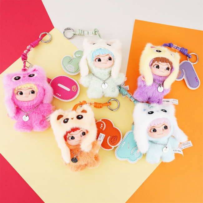 Персонажи мультфильмов - ​Мягкая игрушка-сюрприз на подвесе Pop Top Letsvan Wakuku Числа удачи (17WK-0606)#7