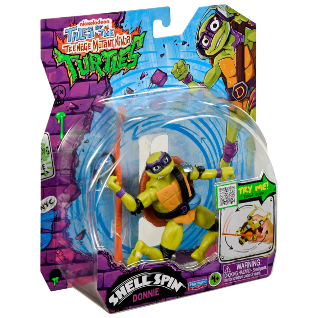 Фигурки персонажей - Игровая фигурка TMNT Черепашки-Ниндзя Панцирный вихрь Дон (83830)#4