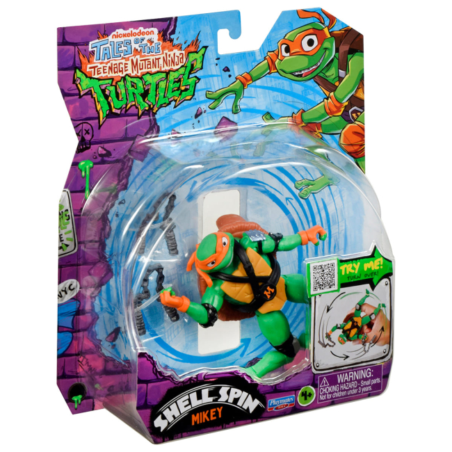 Фигурки персонажей - Игровая фигурка TMNT Черепашки-Ниндзя Панцирный вихрь Майки (83831)#4