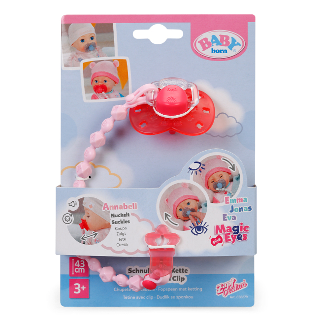 Одежда и аксессуары - Пустышка для куклы Baby Born на клипсе розовая (838679-2)#2