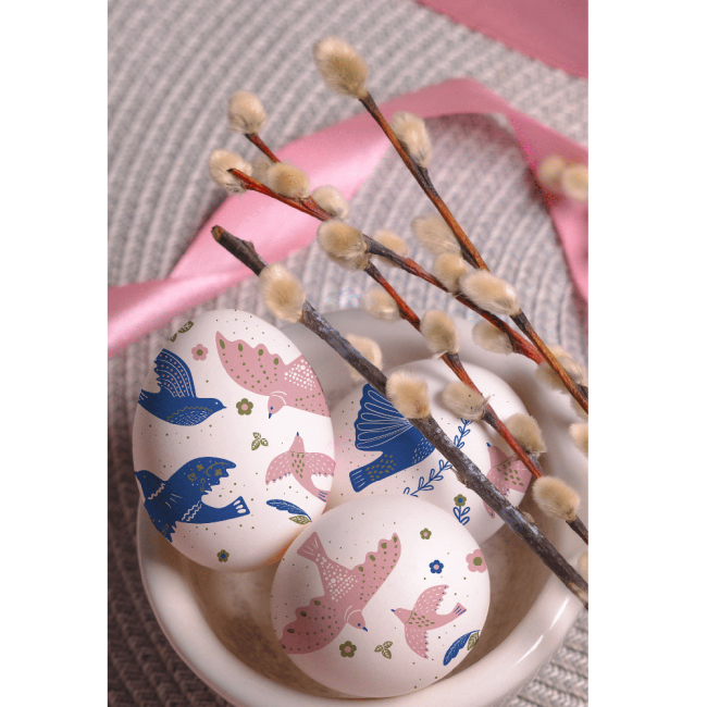 Наборы для творчества - Набор тату для декорирования яиц Tattooshka Крылья весны (L-85)#2