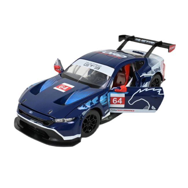 Автомоделі - Автомодель Автопром Ford Mustang GT3 синя 1:24 (661293A(B))#4