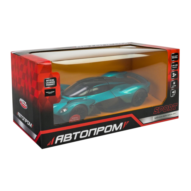 Автомодели - Автомодель Автопром Aston Martin Valkyrie бирюзовая 1:23 (661298)#5