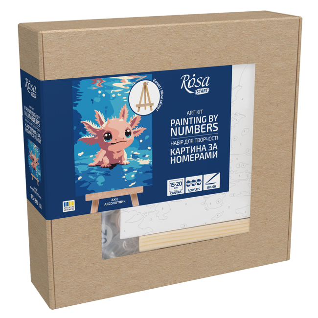 Товари для малювання - Картина за номерами Rosa Start Аксолотик 15 х 20 см (N00014092)#2