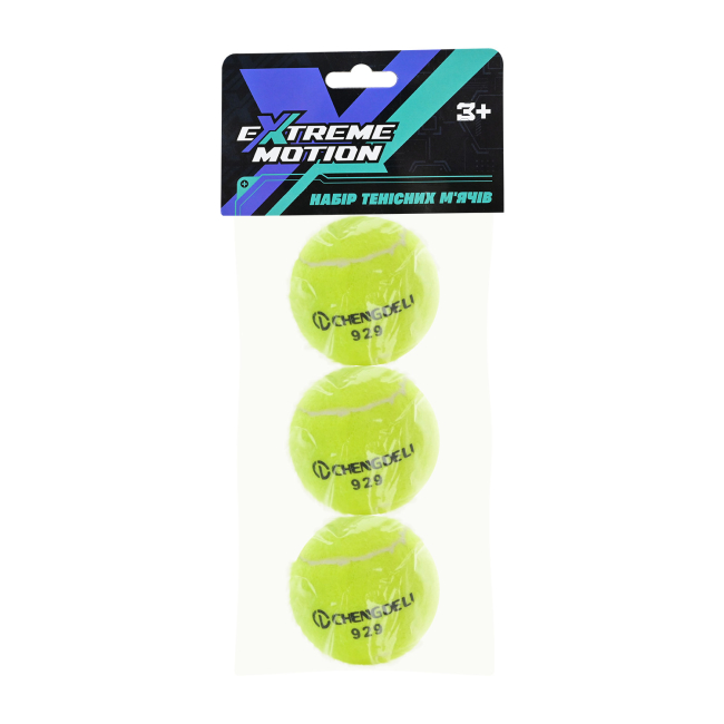 Спортивные активные игры - Набор мячей для тенниса Extreme motion 3 шт (929)#2