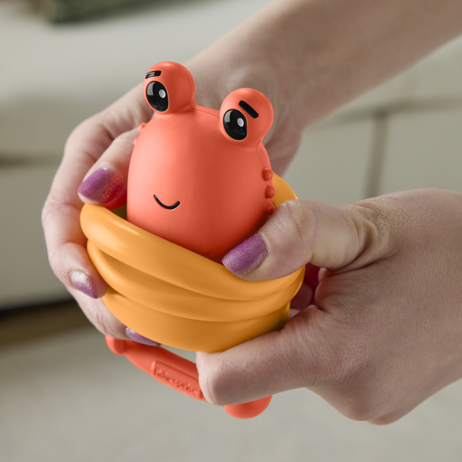 Брязкальця, прорізувачі - Сенсорний гризунець Fisher-Price Морські друзі оранжевий (JHB54/1)#4