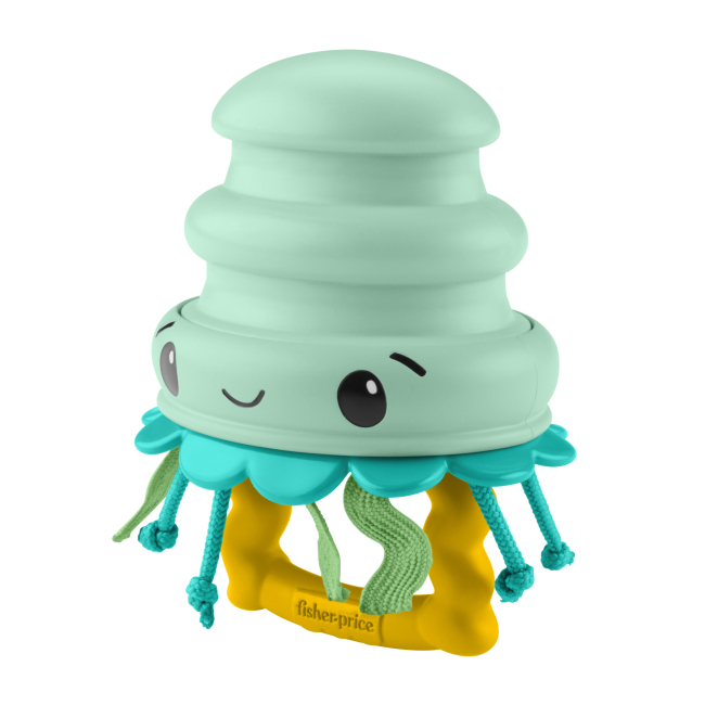 Брязкальця, прорізувачі - Сенсорний гризунець Fisher-Price Морські друзі бірюзовий (JHB54/3)#3