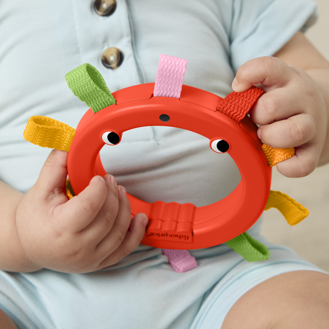 Брязкальця, прорізувачі - Брязкальце Fisher-Price Різнокольорові петельки червоне (JKW53/3)#3