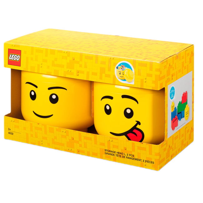 Боксы для игрушек - Набор боксов-голов LEGO Lifestyle Boy/Silly Large (40321740)#4