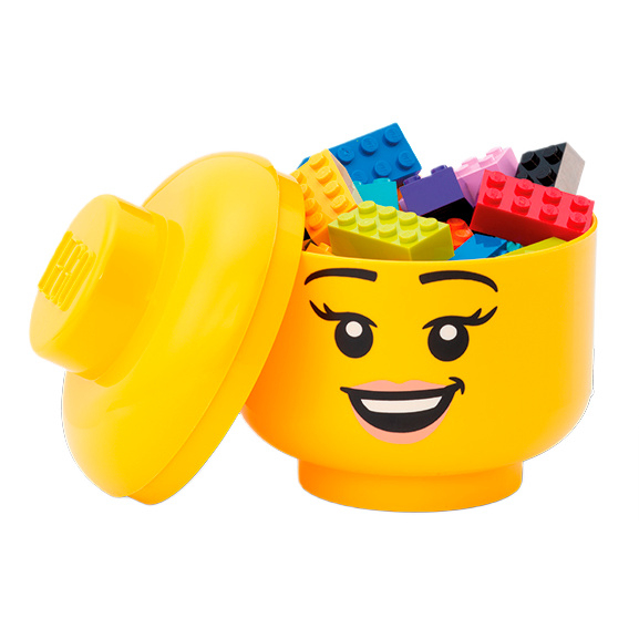 Боксы для игрушек - Бокс-голова LEGO Lifestyle Happy Girl Mini (40330801)#2