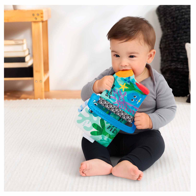 Развивающие игрушки - Книга-грызунок Baby Einstein Shades of the Sea (074451176157)#4
